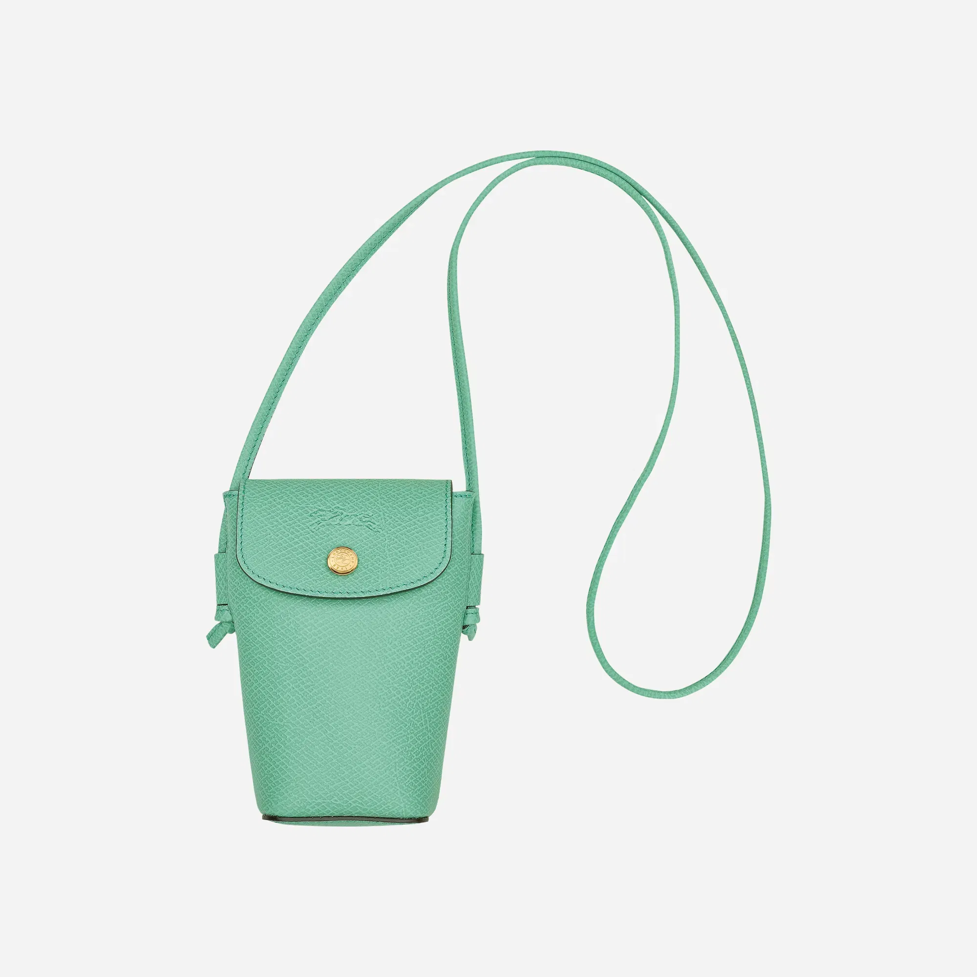 Longchamp Épure Phone case with leather lace Mint