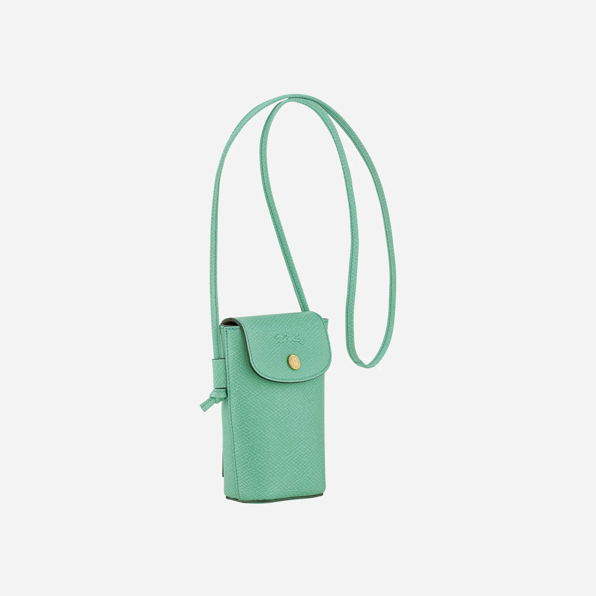Longchamp Épure Phone case with leather lace Mint