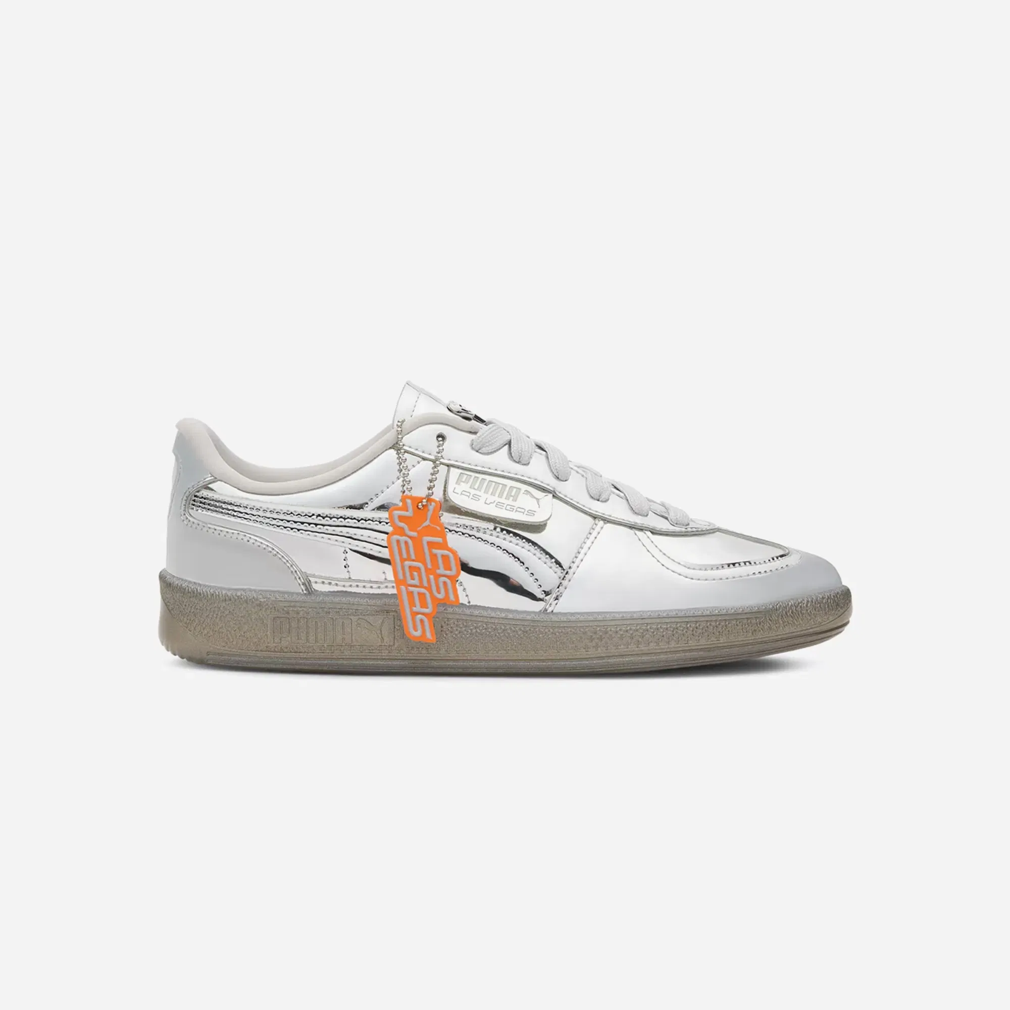 Puma Palermo Club Vegas Leather Silver Glacial Gray Orange Glo