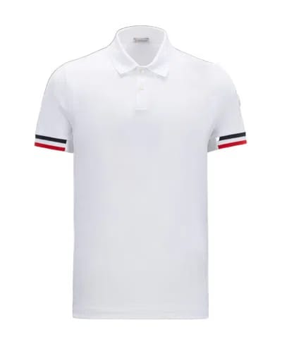 MONCLER LOGO POLO SHIRT WHITE