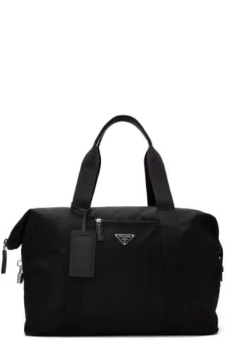 PRADA RE NYLON AND SAFFIANO GLASSES CASE BLACK