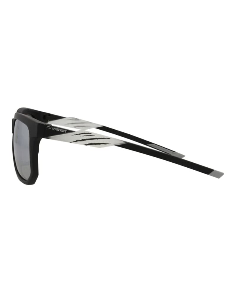 Philipp Plein Square-Frame Injection Sunglasses Black Black Smoke (SSP011-56-U28W)