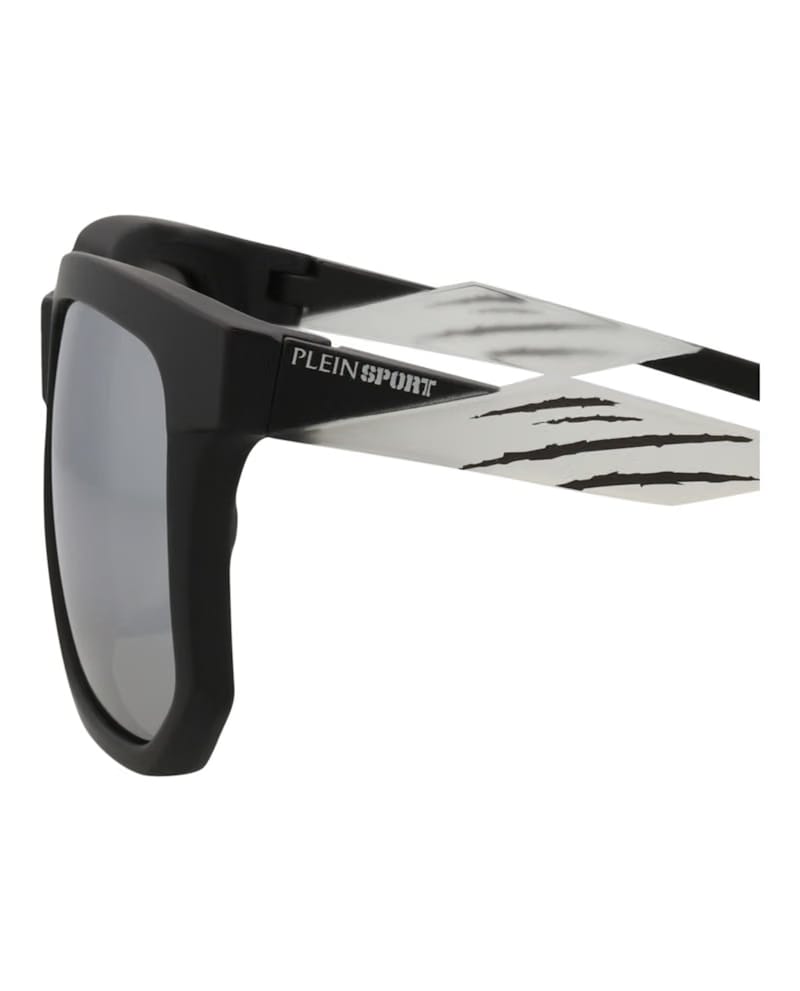 Philipp Plein Square-Frame Injection Sunglasses Black Black Smoke (SSP011-56-U28W)