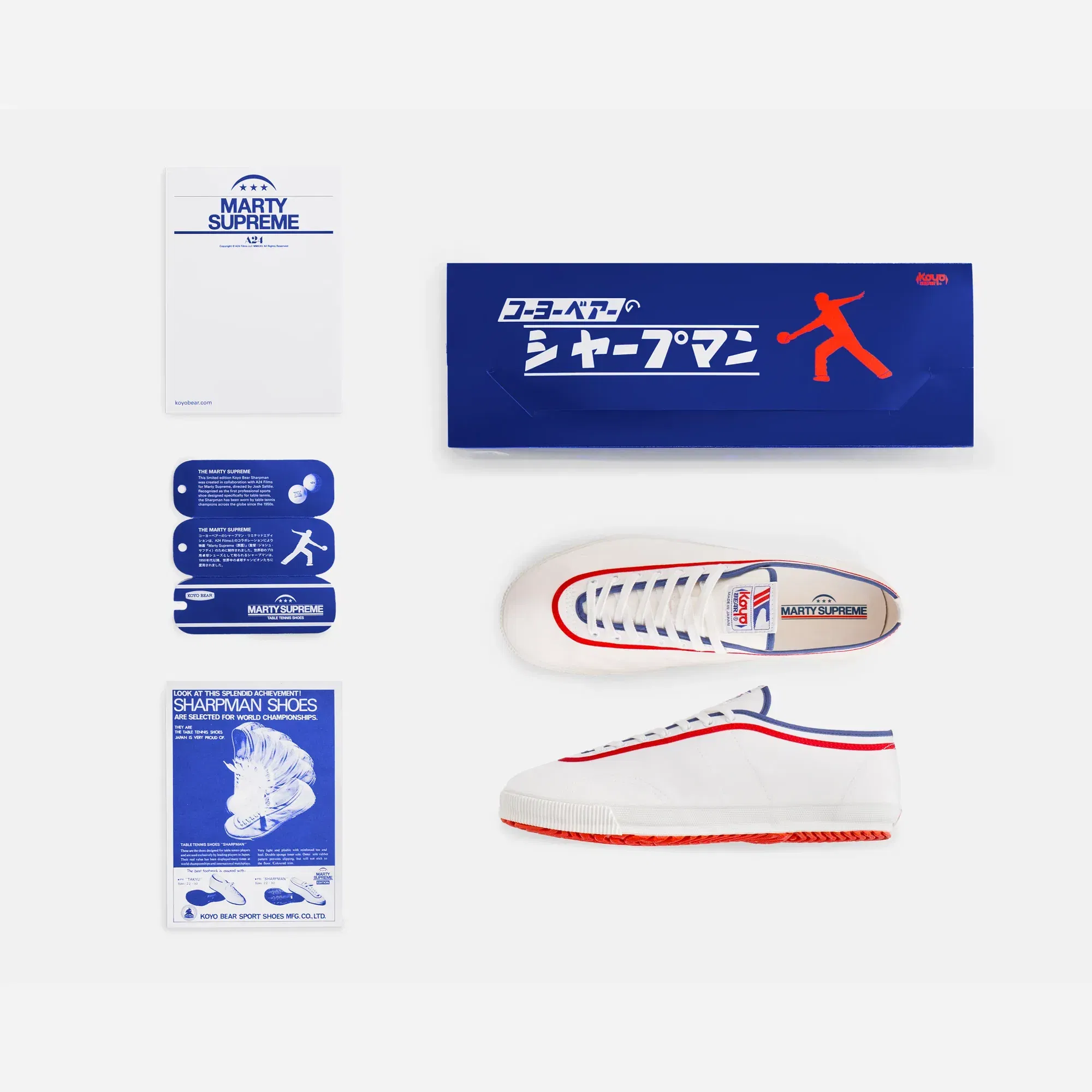 Marty Supreme x Koyo Bear Sharpman Shoe Blue Red