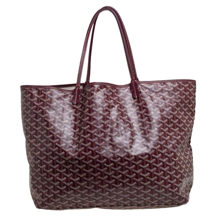 Goyard Saigon Tote Burgundy Goyardine Canvas Palladium Hardware
