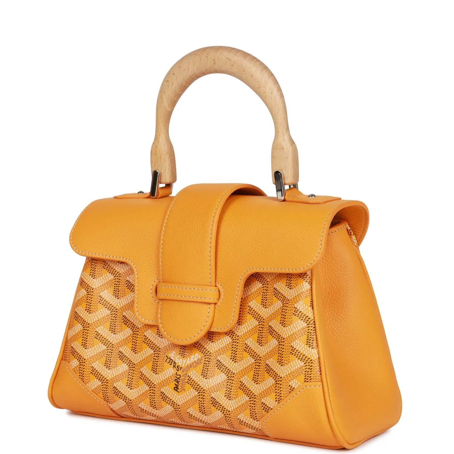 Goyard Saigon Souple Mini Orange Goyardine Palladium Hardware
