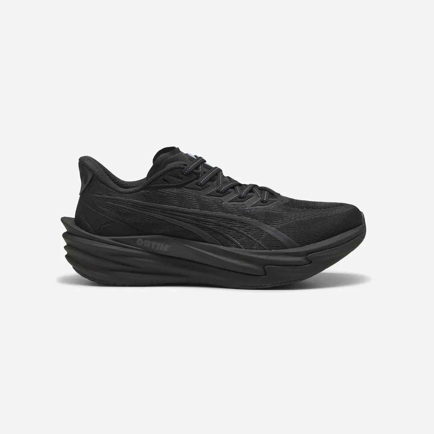 Puma Diviate Nitro 4 Wide Running Shoes Black Flat Dark Gray