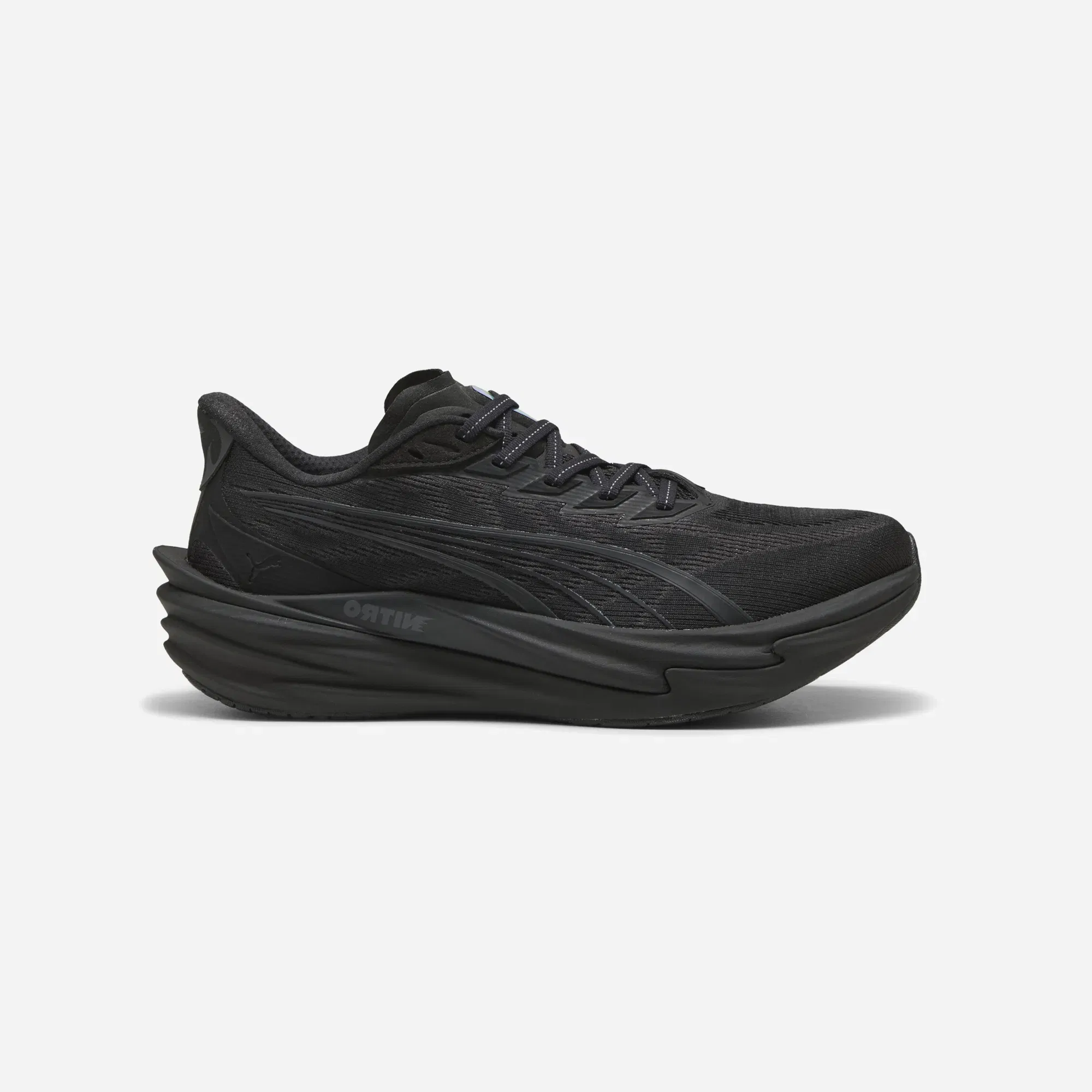 Puma Diviate Nitro 4 Wide Running Shoes Black Flat Dark Gray