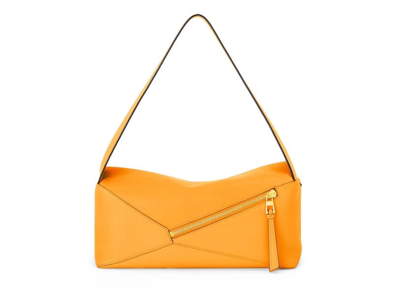 LOEWE Puzzle Hobo Bag in Nappa Calfskin Mandarin
