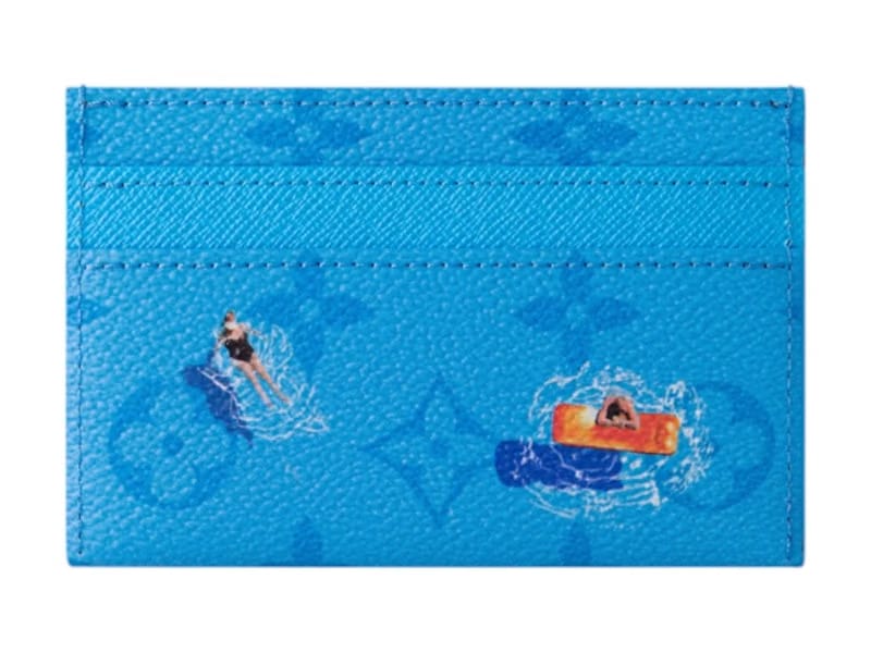 Louis Vuitton Pool Double Card Case Blue Lagoon