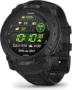 Garmin Instinct 3 Tactical Edition, 50mm, Amoled Display, Rugged Outdoor GPS Smartwatch - Black