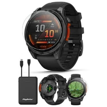 Garmin Fenix E - 47mm, Amoled, Premium Multisport GPS Smartwatch, Long-Lasting Battery Life, Slate Gray Steel with Black Band