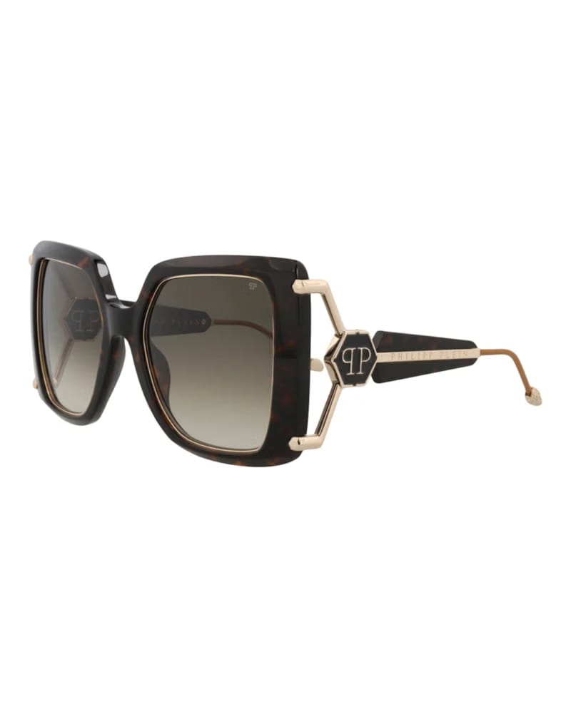 Philipp Plein Square-Frame Acetate Sunglasses Havana Havana Green (SPP121S-56-0722)
