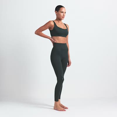 Nike x Skims Matte High-Waisted Footsie Grip Leggings Currant