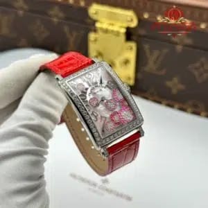 Franck Muller Long Island White Dial Leather Strap Watch WMNS - 952 QZ COL MOP-5N