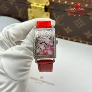 Franck Muller Long Island White Dial Leather Strap Watch WMNS - 952 QZ COL MOP-5N