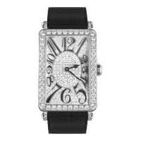 Franck Muller Long Island White Dial Leather Strap Watch WMNS - 952 QZ COL MOP-5N