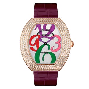 Franck Muller Infinity Diamonds Dial Leather Strap Watch WMNS - 3540-QZ-A-D4-CD-COL DRM-5N