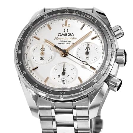 Omega Speedmaster 38 Cappuccino Dial Leather Strap Watch - 324.28.38.50.02.002