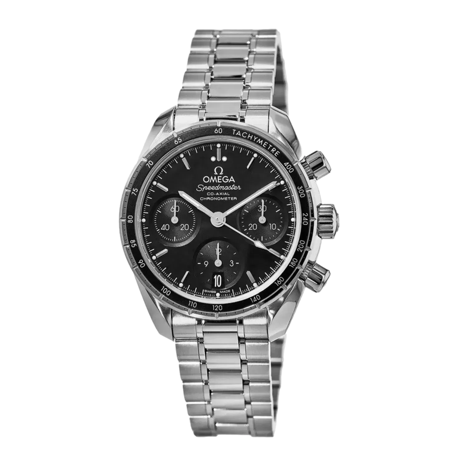 Omega Speedmaster 38 Cappuccino Dial Leather Strap Watch - 324.28.38.50.02.002