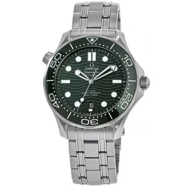 Omega Seamaster Diver 300M Green Dial Stainless Steel Strap Watch - 210.30.42.20.10.001
