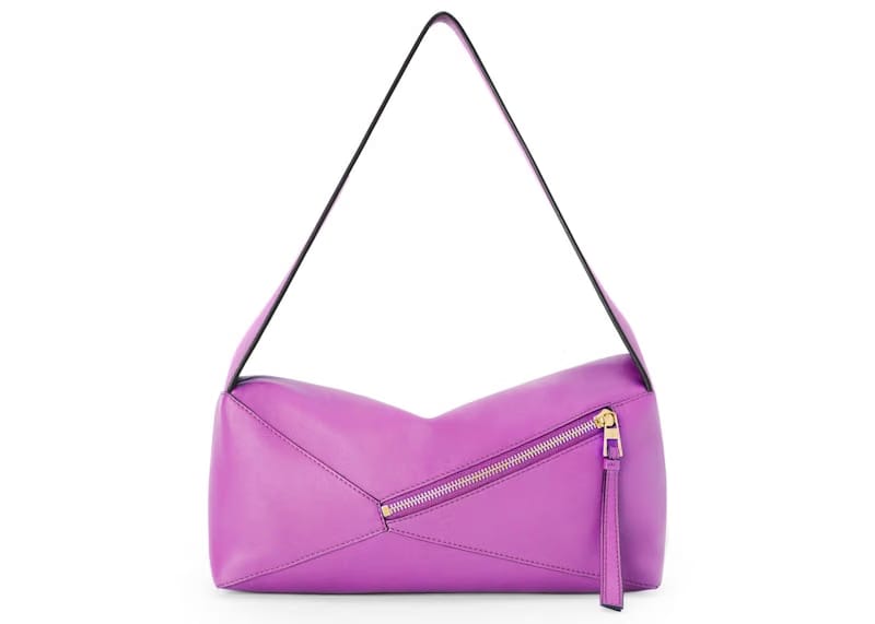 LOEWE Puzzle Hobo Bag in Nappa Calfskin Bright Purple
