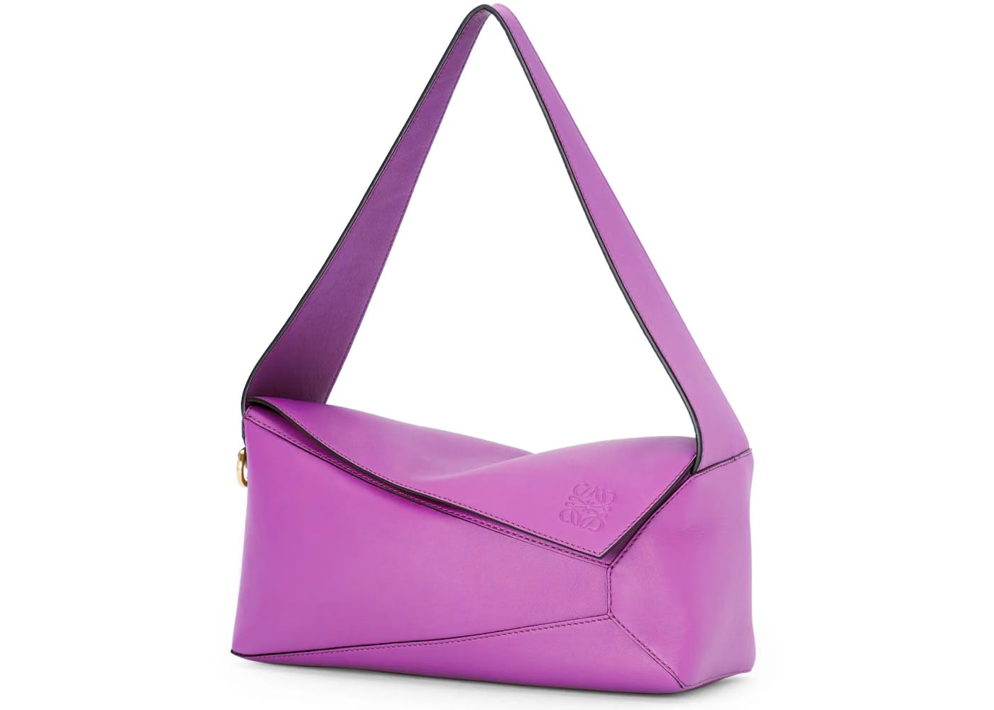 LOEWE Puzzle Hobo Bag in Nappa Calfskin Bright Purple
