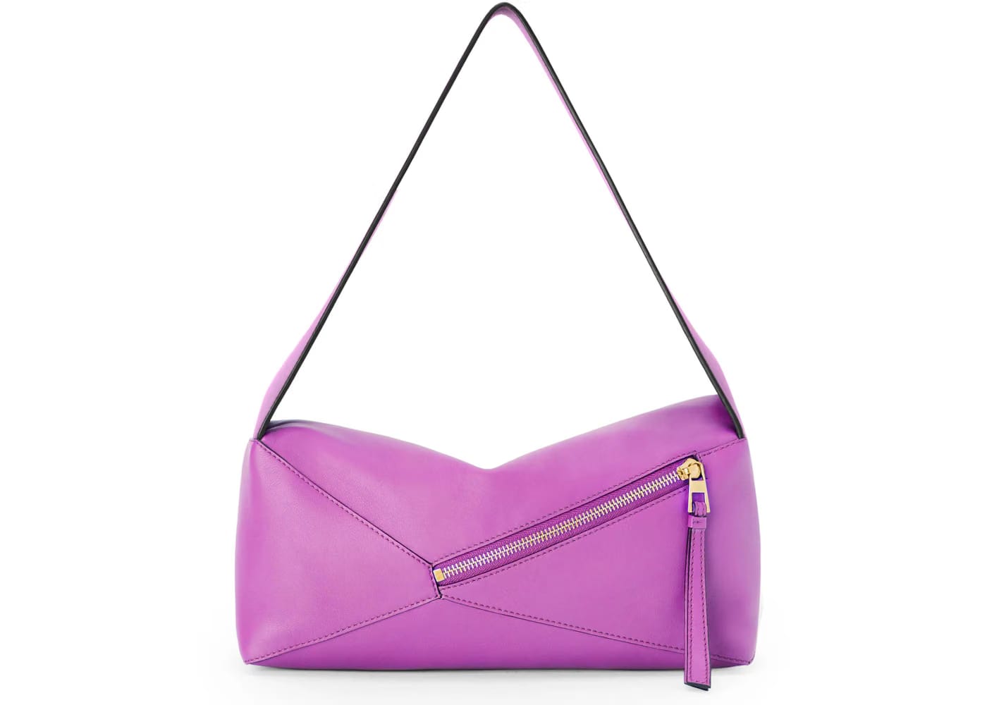 LOEWE Puzzle Hobo Bag in Nappa Calfskin Bright Purple
