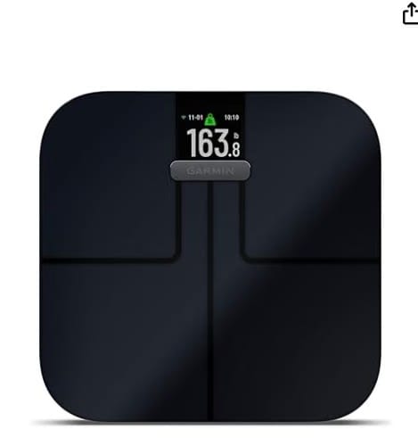 Garmin Index S2 Smart Scale Black, Measure Body Fat, Muscle, Bone Mass, Body Water% and More