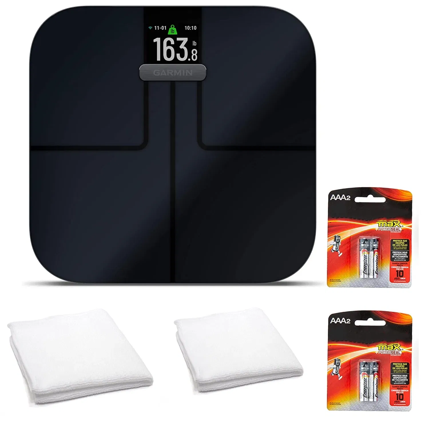 Garmin Index S2 Smart Scale Black, Measure Body Fat, Muscle, Bone Mass, Body Water% and More