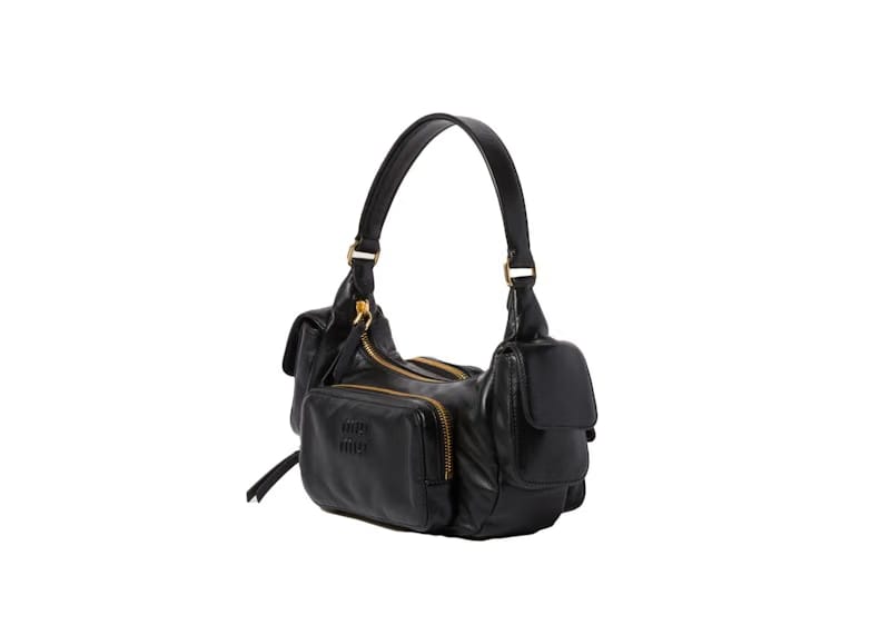 Miu Miu Nappa Leather Pocket Bag Black