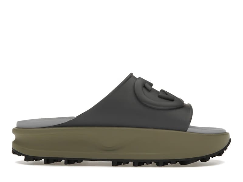 Gucci Interlocking G Slide Dark Grey Khaki