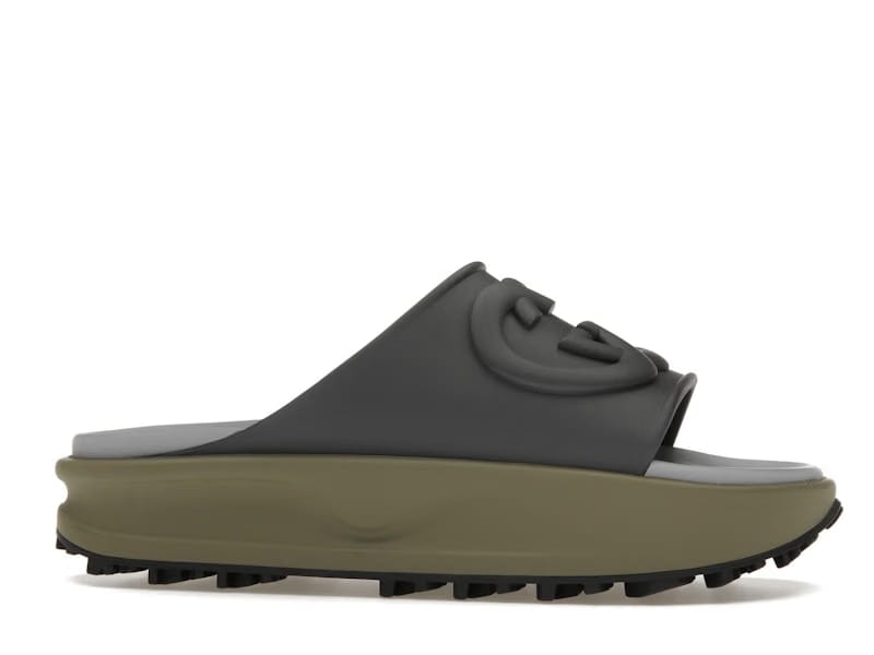 Gucci Interlocking G Slide Dark Grey Khaki