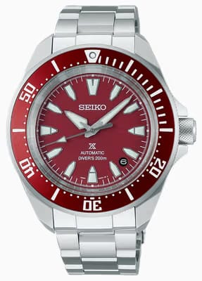 Seiko Prospex 4R Red Shog-Urai Divers Red Dial Stainless Steel Watch - SRPL11K1