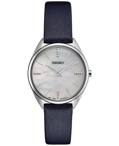 Seiko Presage Blue Dial Blue Leather Strap Watch - SSA421J1