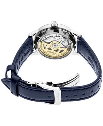Seiko Presage Blue Dial Blue Leather Strap Watch - SSA421J1