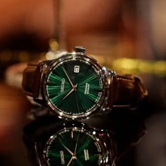 Seiko Presage Cocktail Time Manual Winding Green Dial Stainless Steel Watch - SRPE15J1