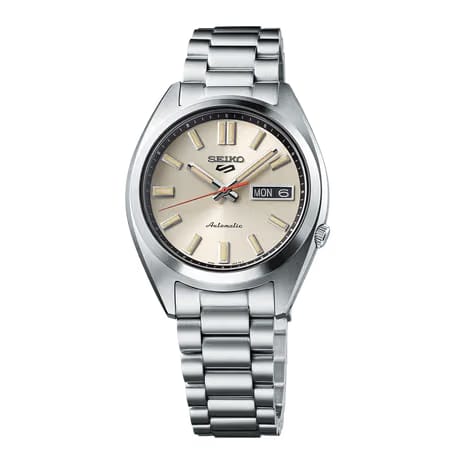 Seiko 5 Sports SNXS Beige Chinos Classic Sports Beige Dial Stainless Steel Watch - SRPK91K1