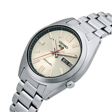 Seiko 5 Sports SNXS Beige Chinos Classic Sports Beige Dial Stainless Steel Watch - SRPK91K1