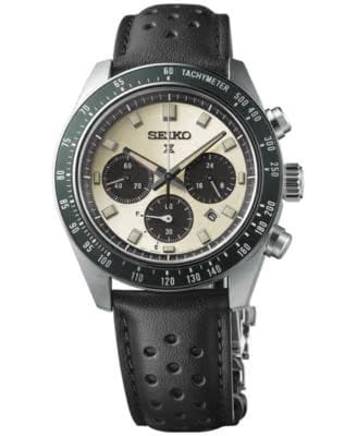 Seiko Prospex Speedtimer Go Large Solar Chronograph Black Dial Stainless Steel Watch - SSC915P1