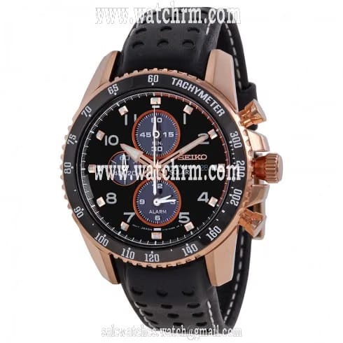 Seiko Sportura Quartz Dial Leather Strap Watch - SUN015P2