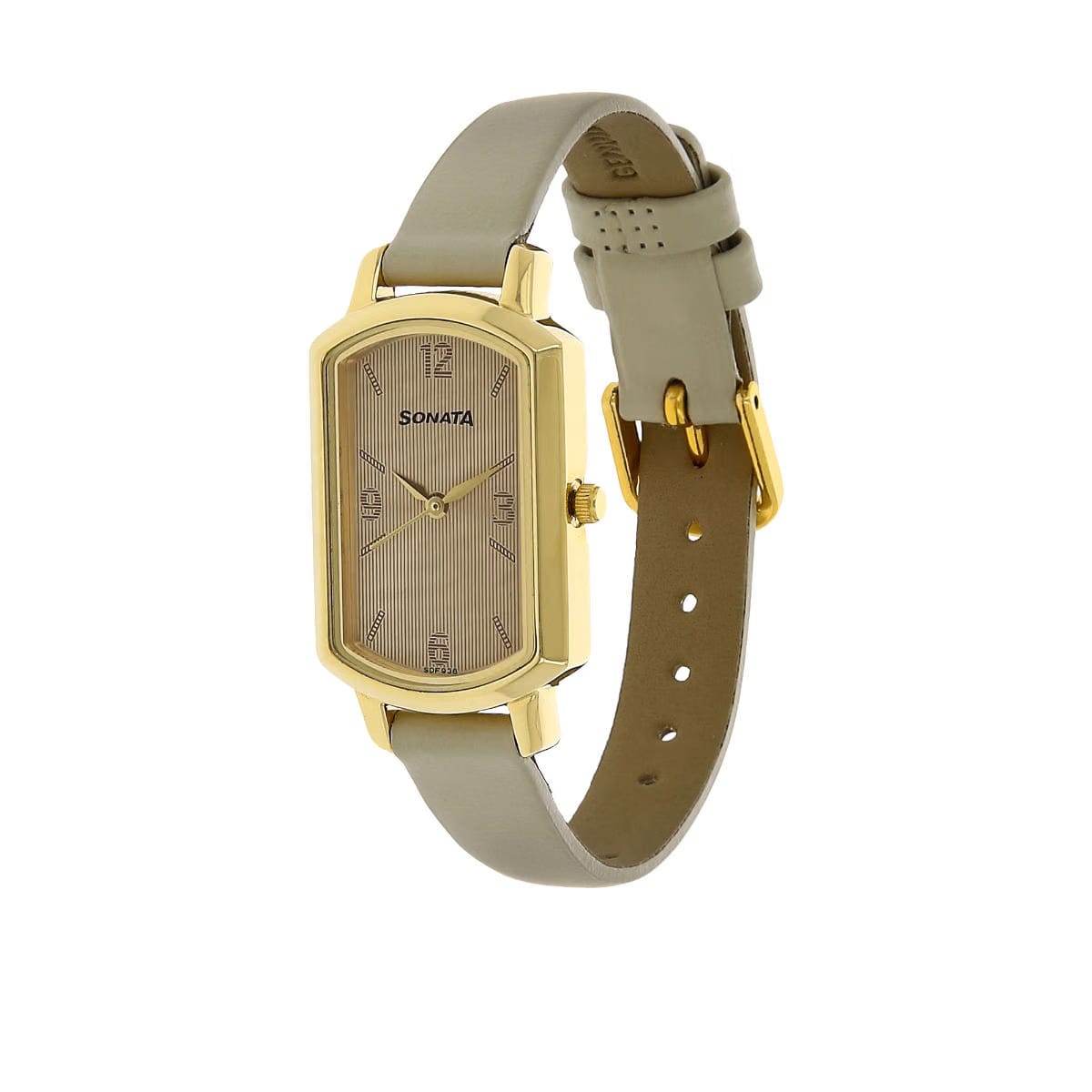Seiko Sportura Quartz Dial Leather Strap Watch - SUN015P2