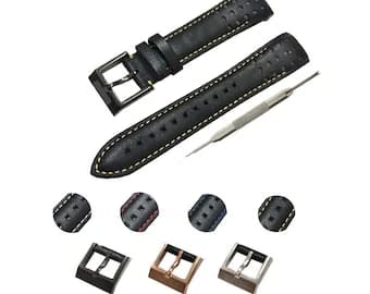 Seiko Sportura Quartz Dial Leather Strap Watch - SUN015P2