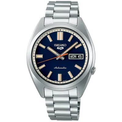 Seiko 5 Sports Blue Dial Silicon Strap Watch - SRPD71K2