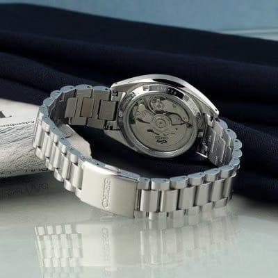 Seiko 5 Sports SNXS Vintage Gold Collection in Green Tie Green Dial Stainless Steel Watch - SRPL57K1