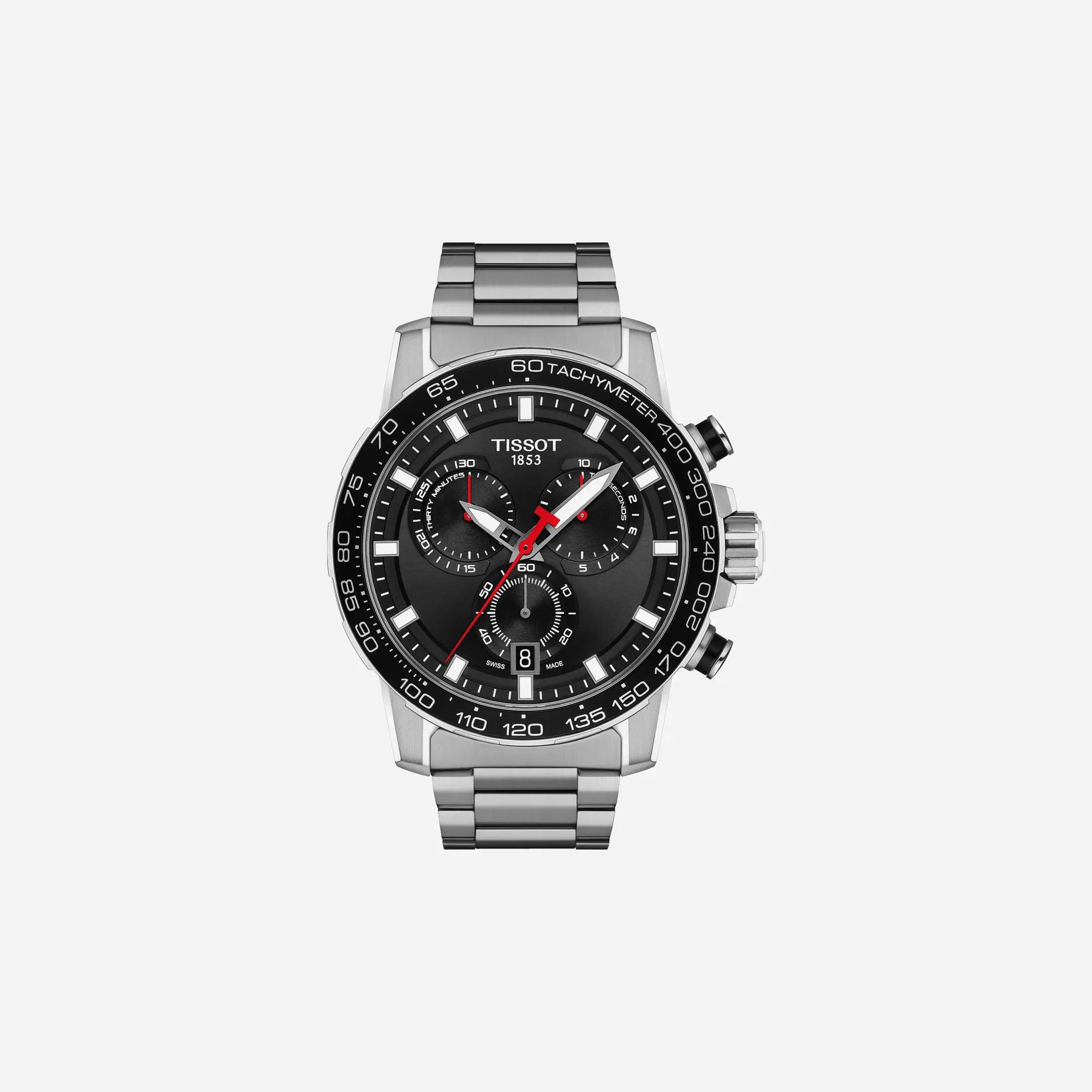 Tissot Supersport Chrono Quartz Dial Silver Stainless Steel Watch