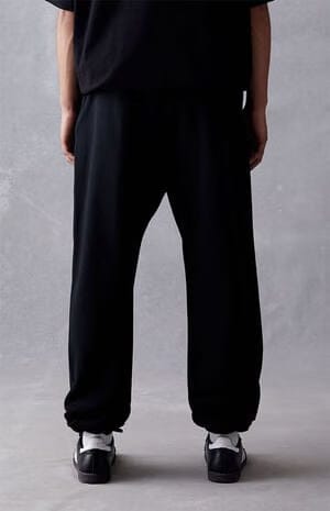Represent Dual Layer Script Sweatpants Jet Black SS26