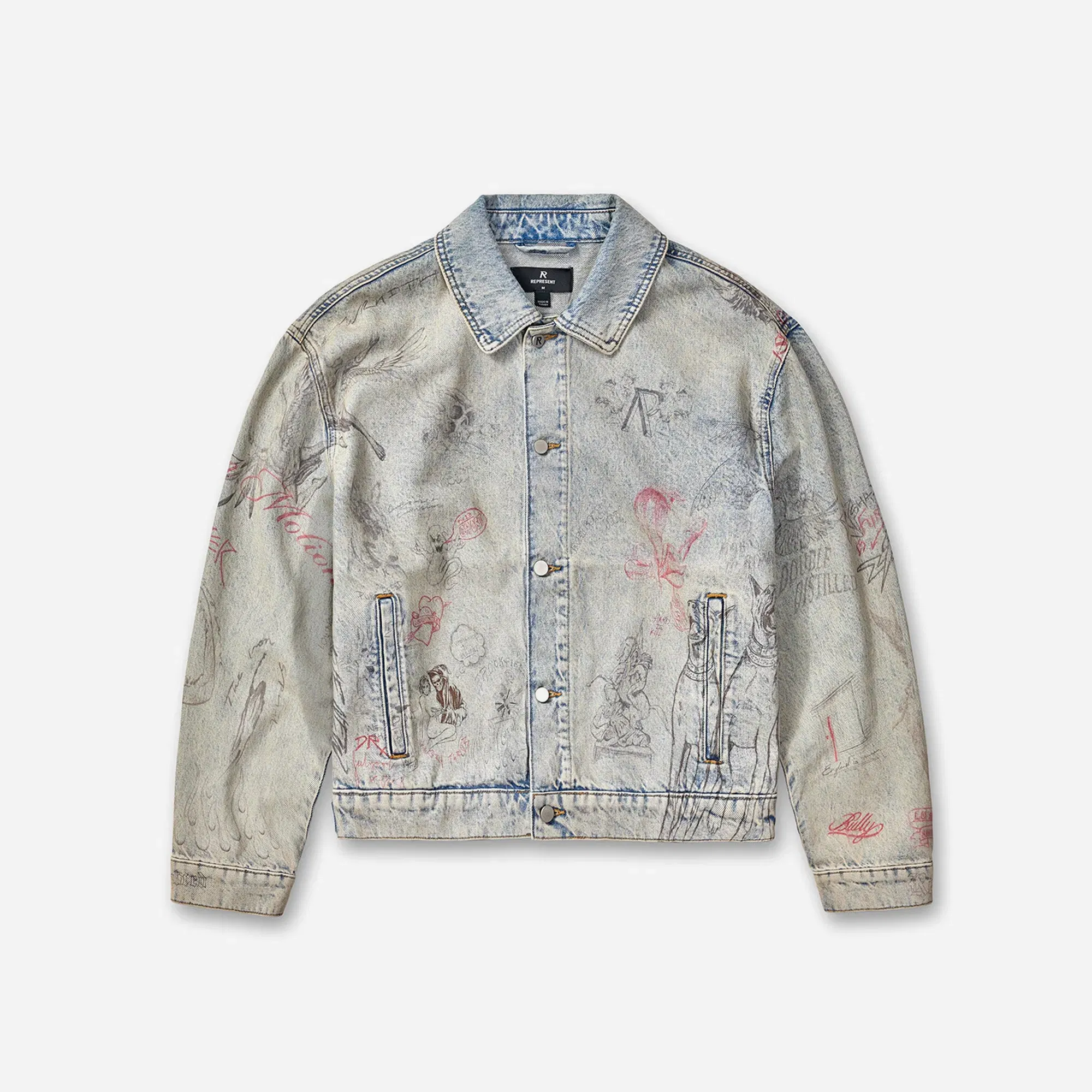 Represent Legacy Denim Trucker Light Blue Vintage SS26