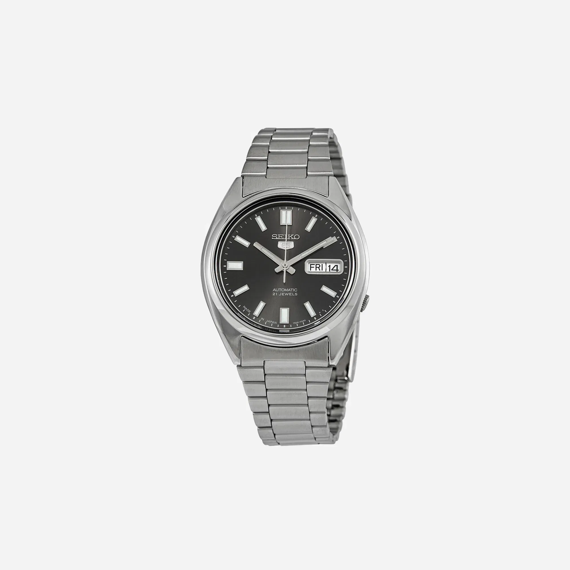 Seiko Series 5 Automatic Black Dial Stainless Steel Watch Japan Made SNXS79J1 (Discontinued)
