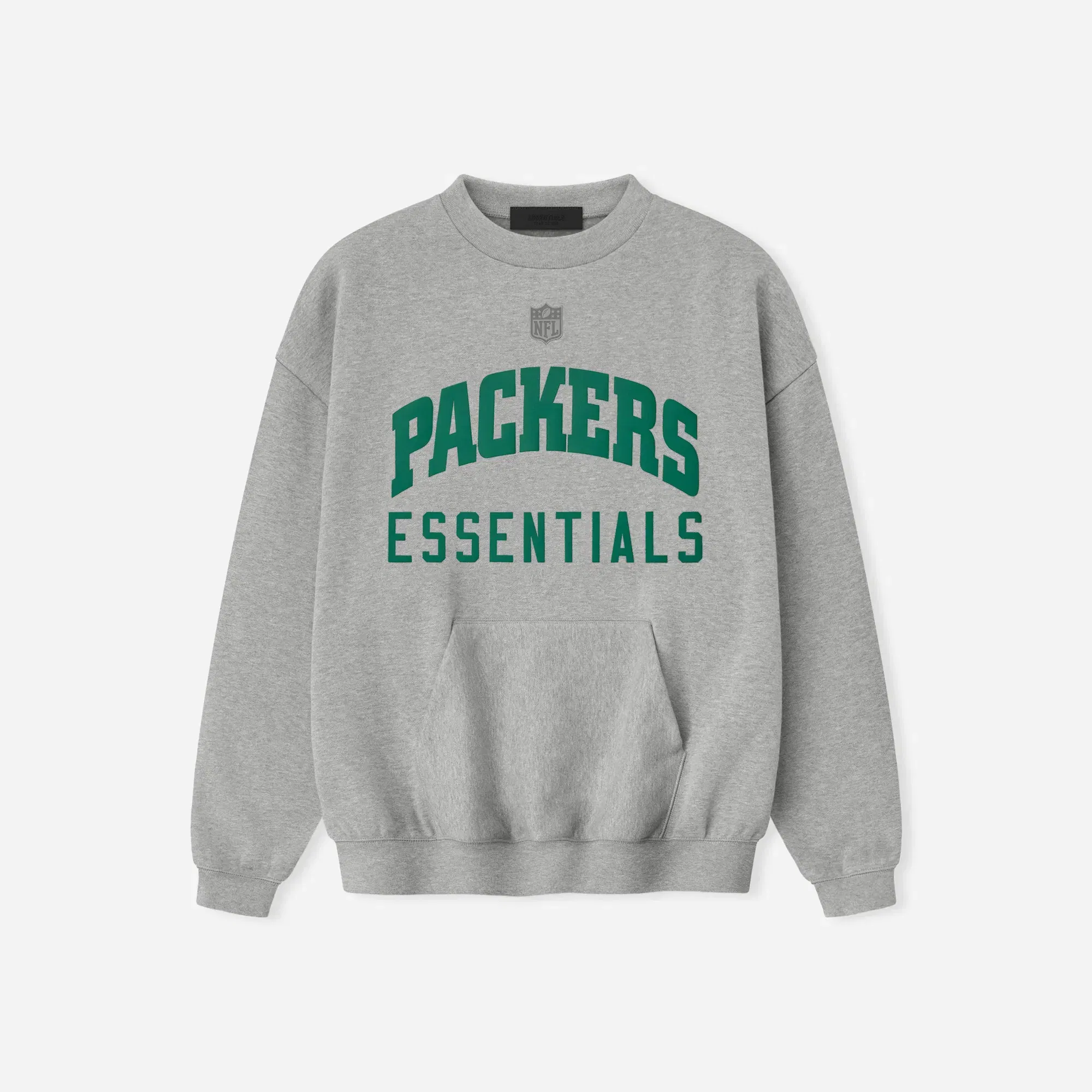 Fear Of God Essentials Packers Sport Crewneck Concrete Heather